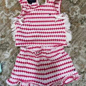 Tommy Hilfiger Pink and White Patterned Outfit